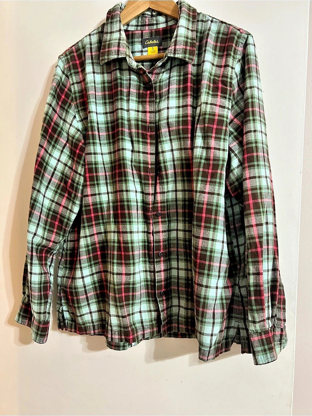 Cabela's Women’s Plaid Cotton Shirt Size XL Like New
